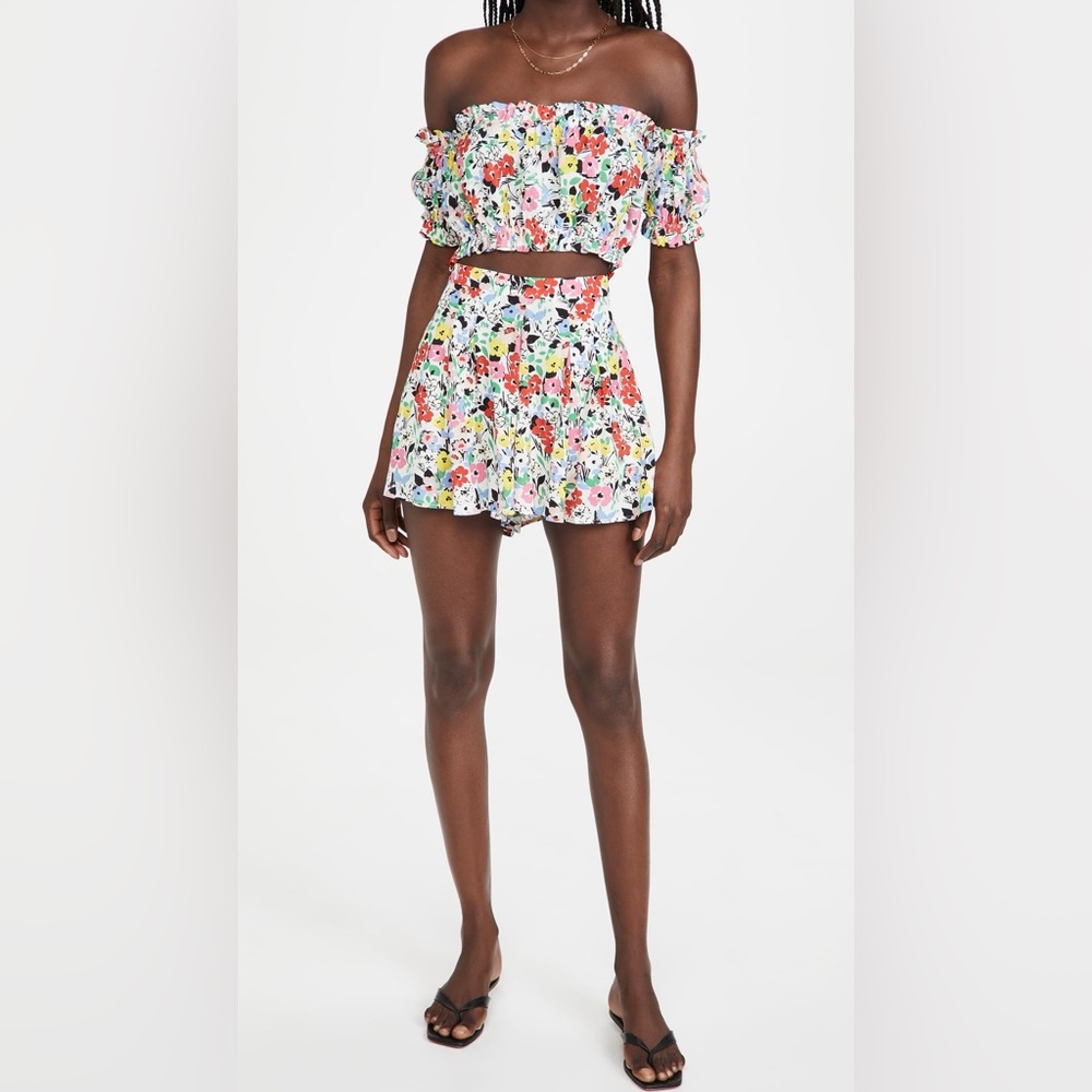 Kim Shui Floral Crop and Short Set